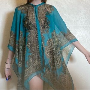 Boho poncho coverup